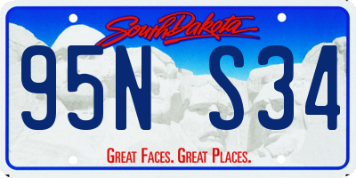 SD license plate 95NS34