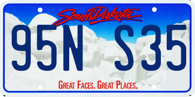SD license plate 95NS35