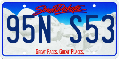 SD license plate 95NS53