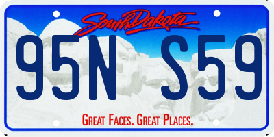 SD license plate 95NS59