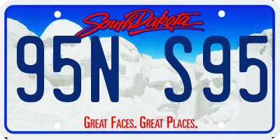 SD license plate 95NS95