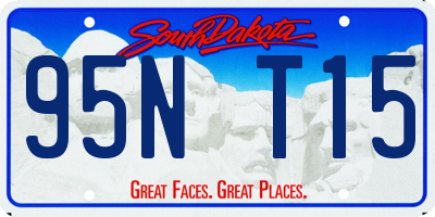 SD license plate 95NT15