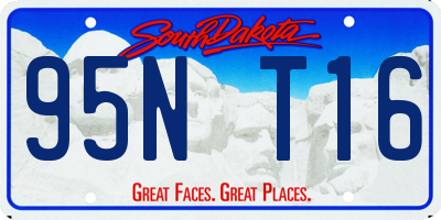 SD license plate 95NT16