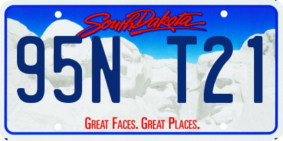SD license plate 95NT21
