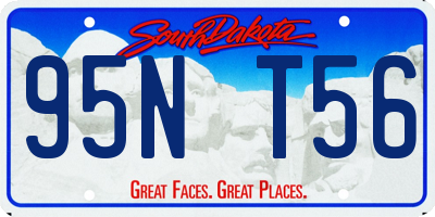 SD license plate 95NT56
