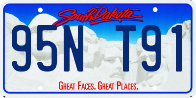 SD license plate 95NT91