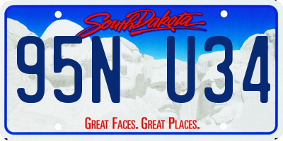 SD license plate 95NU34