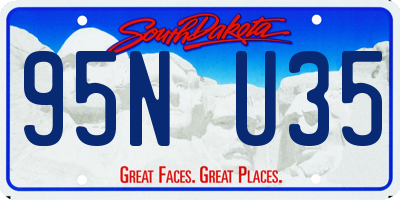 SD license plate 95NU35