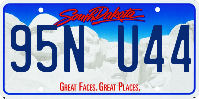 SD license plate 95NU44
