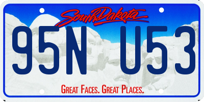 SD license plate 95NU53
