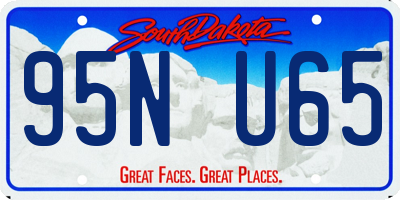 SD license plate 95NU65