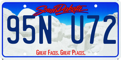 SD license plate 95NU72
