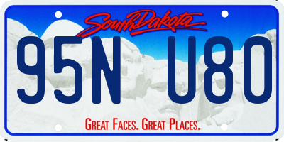 SD license plate 95NU80