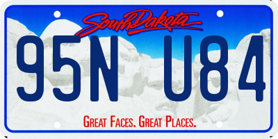 SD license plate 95NU84