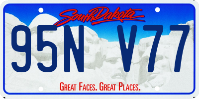 SD license plate 95NV77