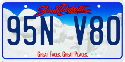 SD license plate 95NV80