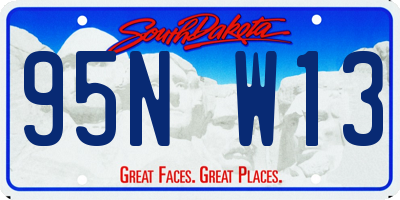 SD license plate 95NW13