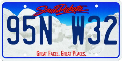 SD license plate 95NW32