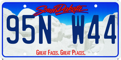 SD license plate 95NW44