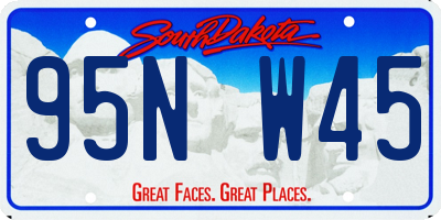 SD license plate 95NW45