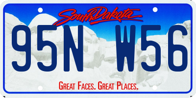 SD license plate 95NW56