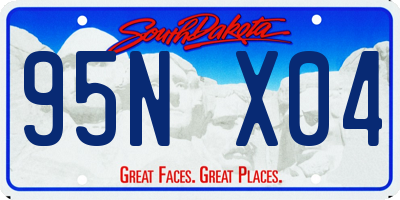 SD license plate 95NX04