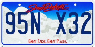 SD license plate 95NX32