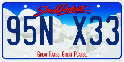 SD license plate 95NX33
