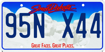 SD license plate 95NX44