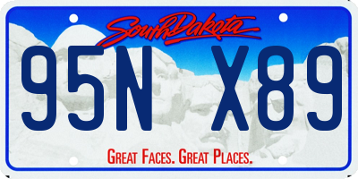 SD license plate 95NX89