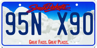 SD license plate 95NX90