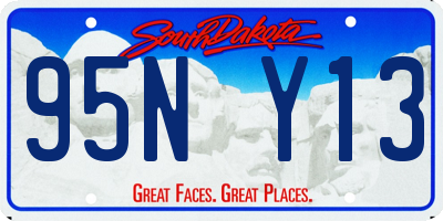 SD license plate 95NY13