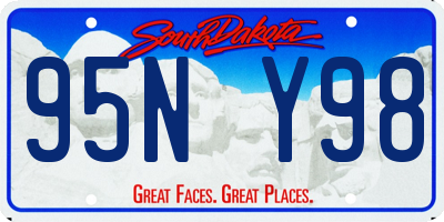 SD license plate 95NY98