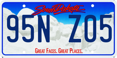 SD license plate 95NZ05