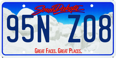 SD license plate 95NZ08