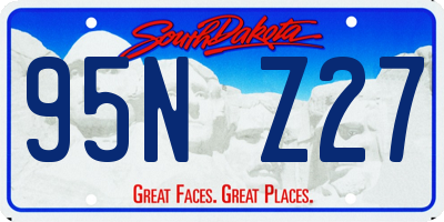 SD license plate 95NZ27