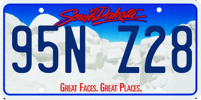 SD license plate 95NZ28