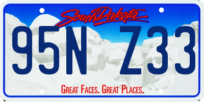 SD license plate 95NZ33