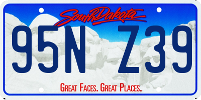 SD license plate 95NZ39