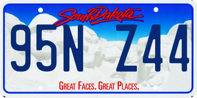 SD license plate 95NZ44
