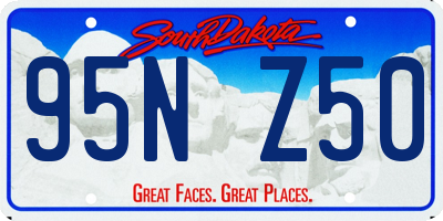 SD license plate 95NZ50