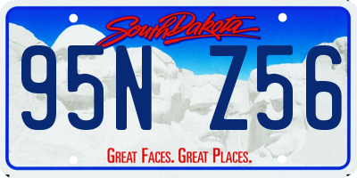 SD license plate 95NZ56