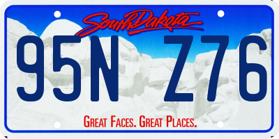 SD license plate 95NZ76