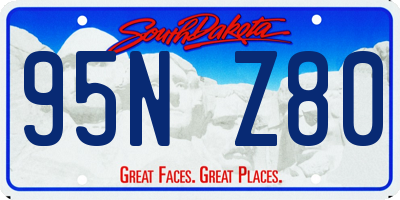 SD license plate 95NZ80