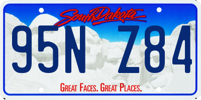 SD license plate 95NZ84
