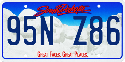 SD license plate 95NZ86
