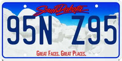 SD license plate 95NZ95