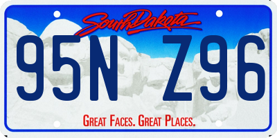 SD license plate 95NZ96
