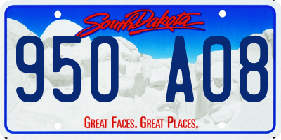 SD license plate 95OA08