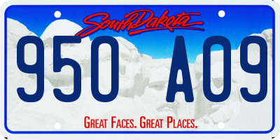 SD license plate 95OA09